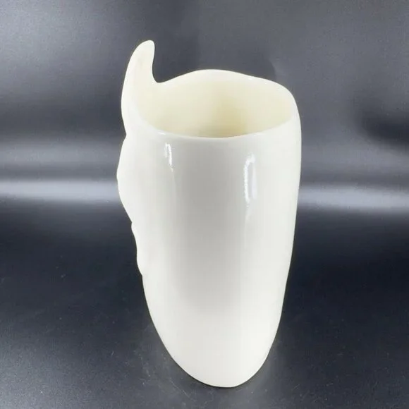 Sara Lund Face Vase Mother and Child Hand Made Stoneware Pottery Artist Signed